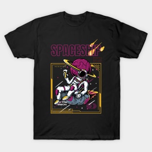spaceship exploring the galaxy T-Shirt